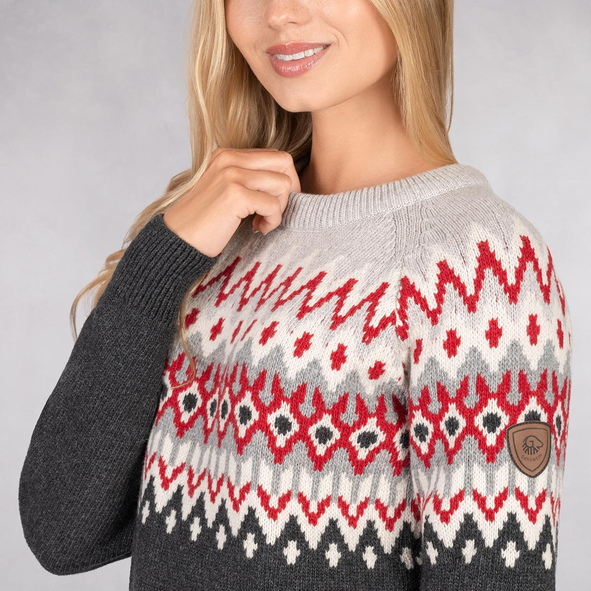 Knitted Merino Wool Pullover, Womens Scandinavian Sweater, Organic