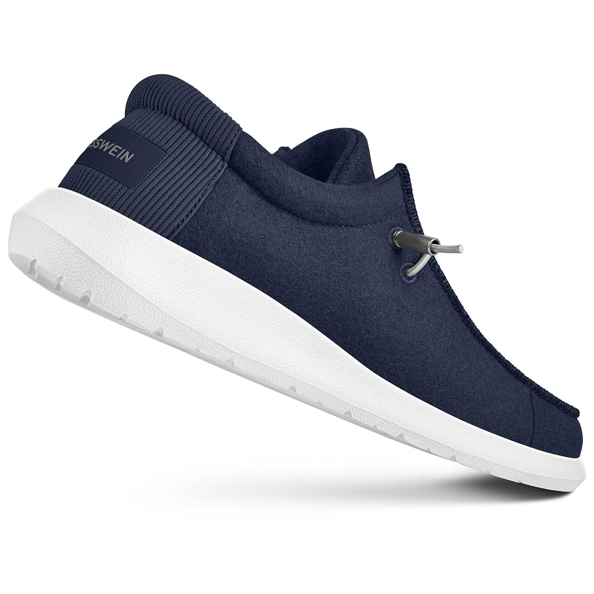 Giesswein sky blue slip on Merino Wool moccasin GIESSWEIN Merino moccasin men - Ocean Blue Comfort main image 3