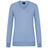Cotton Pullover V-Neck Women / sky blue-519